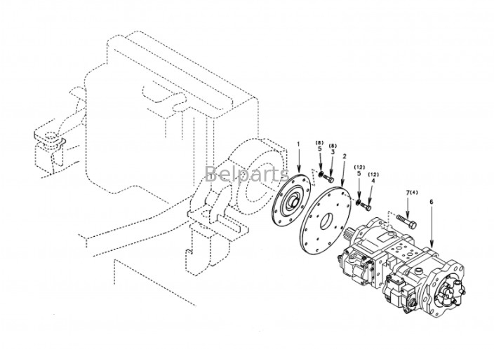 বেলপার্টস এক্সকাভেটর ভলভো 360 ec360 ec210blc ec460 খননকারী হাইড্রোলিক প্রধান পাম্প অ্যাসি এসএ 7220-00700