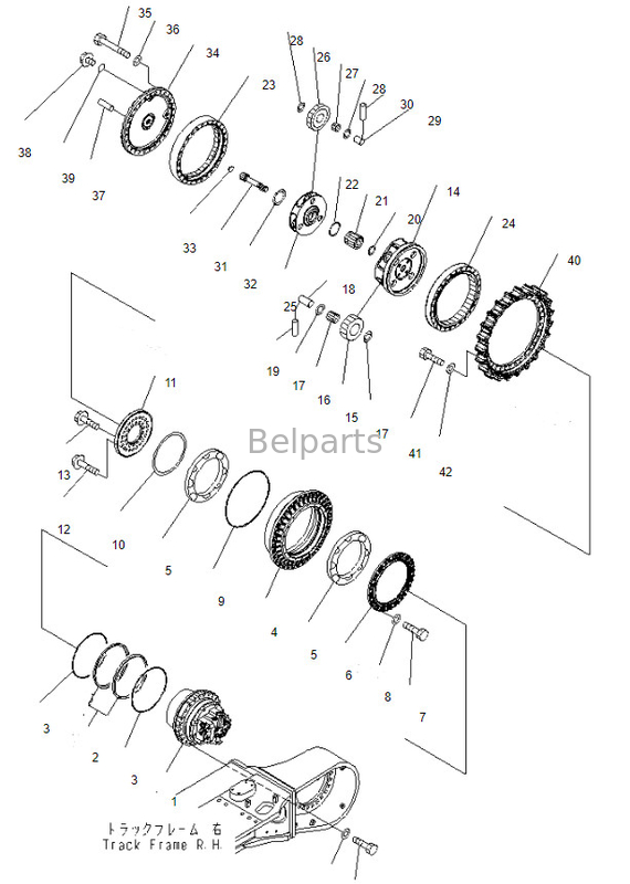 21M-27-00041 ট্রাভেল মোটর অ্যাসি এক্সকাভেটর PC600-8 PC650-8MO PC600-8MO চূড়ান্ত ড্রাইভ ফর কোমাটসু