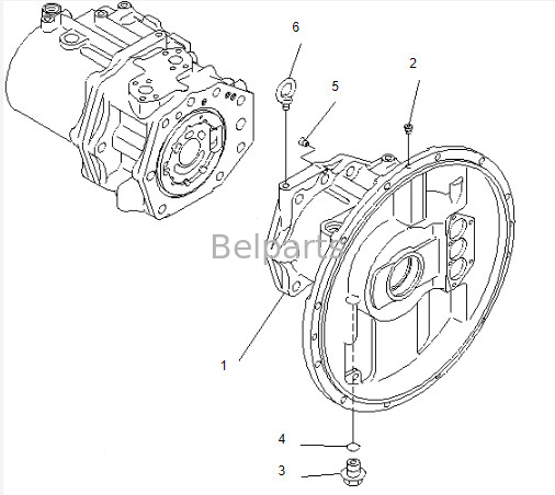 বেল পার্টস এক্সক্যাভেটর প্রধান পাম্প PC300-6 হাইড্রোলিক প্রধান পাম্প 708-2H-00110 708-2H-00181 708-2H-00131 কমাতসুর জন্য