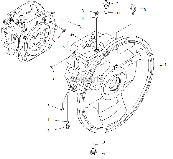 Excavator Main Pump PC300-8 হাইড্রোলিক মেইন পাম্প 708-2G-00700 708-2G-00150 Komatsu এর জন্য