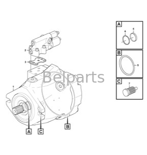 Excavator Hydraulic Pump A25F A30F A35F A40F L90F L110F L120F 150F Acculated Dump Truck এর জন্য VOE 15140666 17458128
