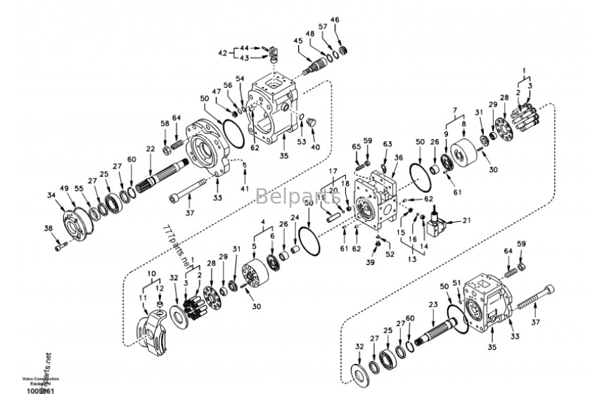 Excavator Spare Parts Volvo K3V112DT-9N-14Т ЕС210 SA1142-00012 হাইড্রোলিক প্রধান পাম্প