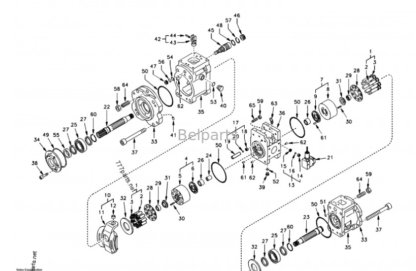 Excavator Parts K3V112DT-9N24-14T EC210 EC240 XE215 LG225 প্রধান পাম্প ভলভোর জন্য