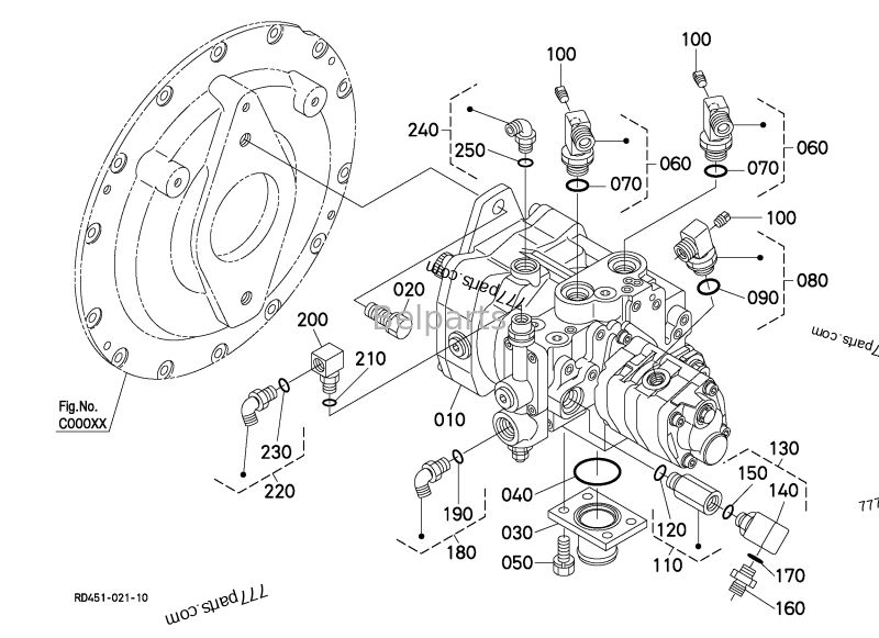 হাইড্রোলিক পাম্প Kubota U55-4 KX057-4 মিনি এক্সক্যাভেটর পার্টস KYB PSVL2-27CG-1 প্রধান পিস্টন পাম্প B0210-27001 RD551-61112 RD551-61115