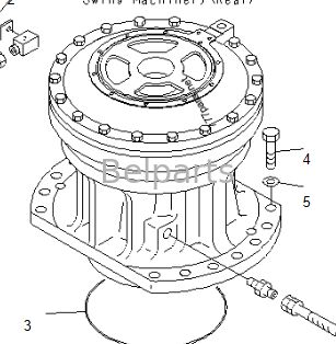 সুইং গিয়ারবক্স PC2000-8 Komatsu Excavator Parts 21T-26-00300 স্লিভ রিডাক্টর রিডাকশন