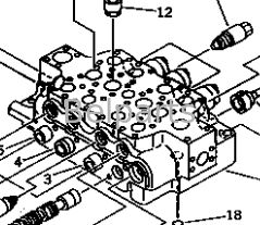 KOMATSU PC1000-1 PC1000LC-1 PC1000SE-1 PC1000SP-1 এক্সক্যাভেটর পার্টস 709-15-91302 709-15-91301 709-14-91303 709-14-91302 709-14-91301 হাইড্রোলিক ডিস্ট্রিবিউটর