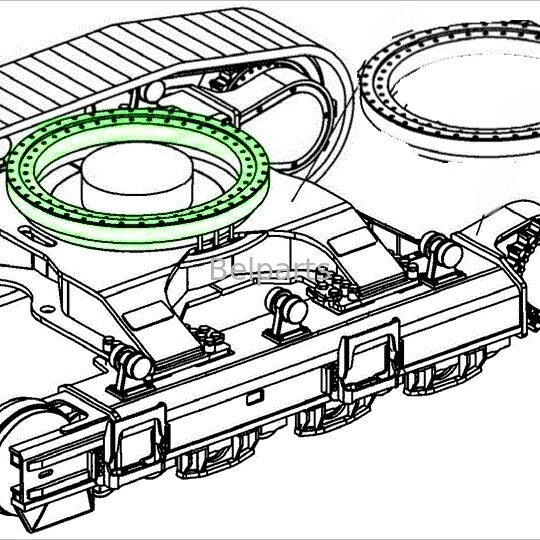 U27-4 Kubota Excavator Spare Parts RH418-19110 স্লিভ রিং সুইং সার্কেল OEM এর জন্য স্লিভিং লেয়ার