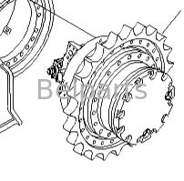 Komatsu D31EX-21 D31PX-21 D37EX-21 D37PX-21 ফাইনাল ড্রাইভ ASS'Y বুলডোজার পার্ট 11Y-27-10301 11Y-27-10401 হাইড্রোলিক ট্র্যাভেল মোটর