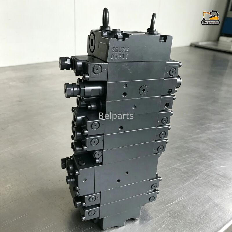 KOMATSU খননকারীর মূল অংশগুলির জন্য PC55MR-3 হাইড্রোলিক কন্ট্রোল ভালভ 723-18-18200 723-18-18201 723-18-18202