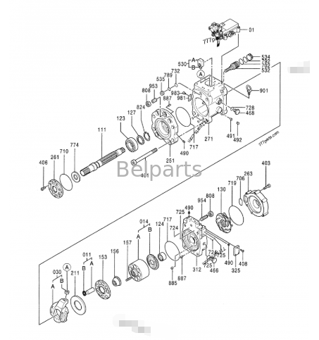 Hitachi ZX850-3 ZX850LC-3 ZX870H-3 ZX870R-3 ZX1800K-3 প্রধান হাইড্রোলিক পাম্প K3V280SH 9249784 9249785 4635787 4635645 এক্সকাভেটর পার্টের জন্য