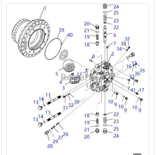706-8J-01030 ভ্রমণ মোটর KOMATSU PC400-7 PC450-7 PC400LC-8 PC400-8 PC450-8 PC450LC-8 PC450LCHD-8 PC490LC-10 PC490-10 PC350HD-8 PC350LL-7E0 ট্র্যাক মোটর শুধুমাত্র খননকারী যন্ত্রাংশ