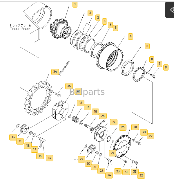 208-27-00242 208-27-00241 KOMATSU PC300-7 PC400-7 PC400LC-7 PC450-7 PC450LC-7 PC400-7EO PC400LC-7EO PC450-7EO PC450LC-7EO PC450-7EO ট্র্যাভেল PC450LC-7EO PC450-7EO ট্র্যাভেল ট্র্যাভেল-এলসিডিউক্যাটরের জন্য চূড়ান্ত ড্রাইভ