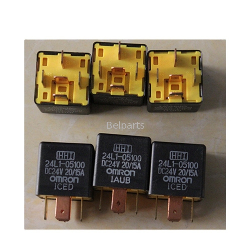 খননকারী খুচরা যন্ত্রাংশ রিলে 24L1-05100 HL730-7 HL730-7A R380LC-9 HL740-9S রিলে এর জন্য 3 পাল্গ 24L105100