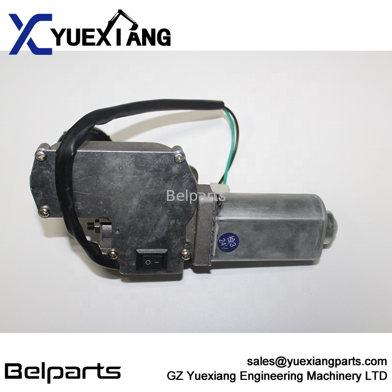 SH120-3 SH100-3 SH200-3 SH200A3 SH200 এর জন্য এক্সক্যাভেটর ইলেকট্রিক পার্ট উইন্ডস্ক্রিন 24V রেইন অ্যাসেম্বলি ওয়াইপার মোটর