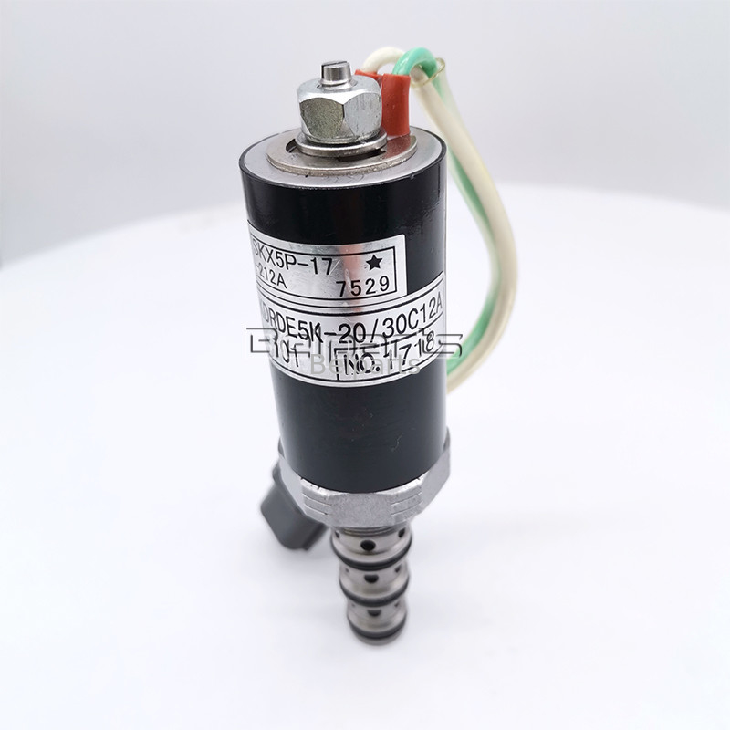 ছোট হাইড্রোলিক এক্সকাভেটর যন্ত্রাংশ SK200-5 12A-101 12A-111 G24D12 G24Y12 প্রধান পাম্প সোলেনয়েড ভালভ