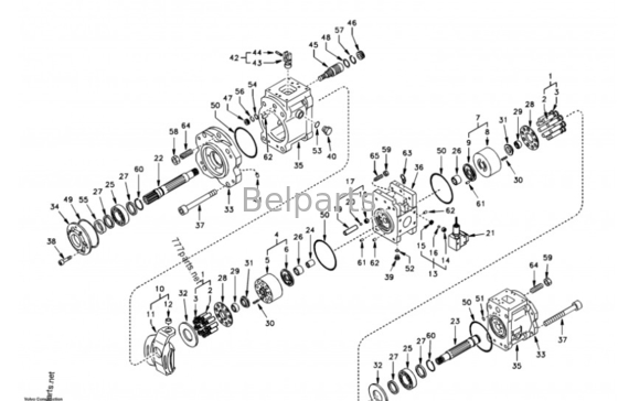 Excavator Parts K3V112DT-9N24-14T EC210 EC240 XE215 LG225 প্রধান পাম্প ভলভোর জন্য